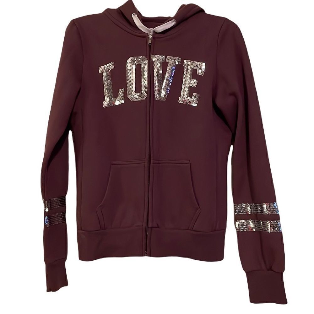 11. Fashion Nova | Super soft Love Reflex zippered hoodie with sequin details